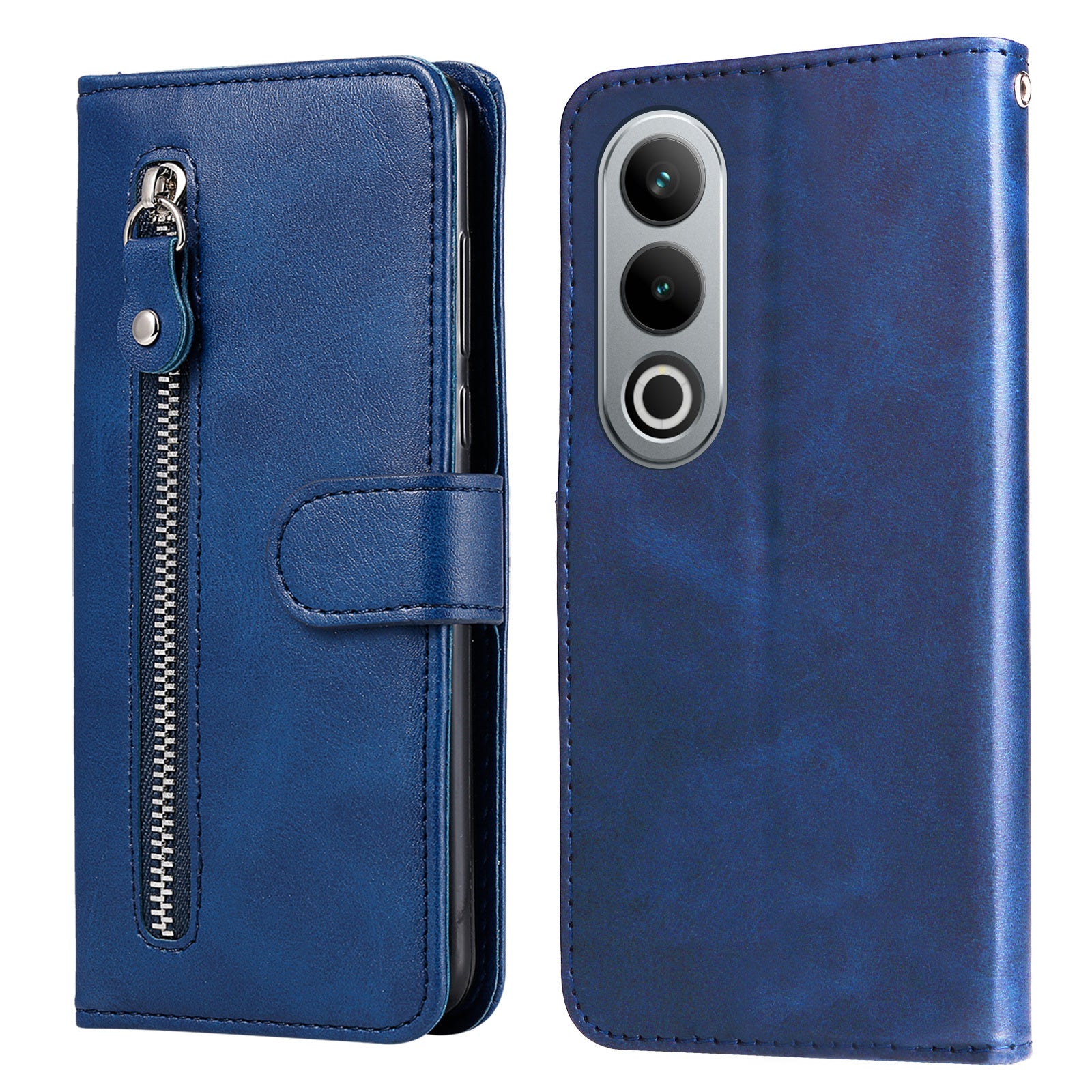 For OnePlus Ace 3V 5G Case Zipper Pocket Calf Texture Leather Folio Wallet Phone Cover For OnePlus Ace 3V 5G Case Zipper Pocket Calf Texture Leather Folio Wallet Phone Cover